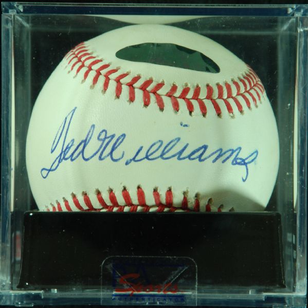 Ted Williams Single-Signed OAL Baseball Graded PSA/DNA 8