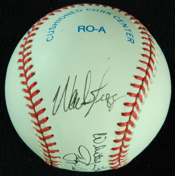 Yankees Greats Signed Baseball (4) with Ford, Berra, Boggs & Mattingly (JSA)