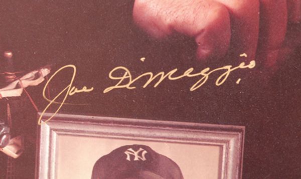Joe DiMaggio Signed Barry Halper Lithograph