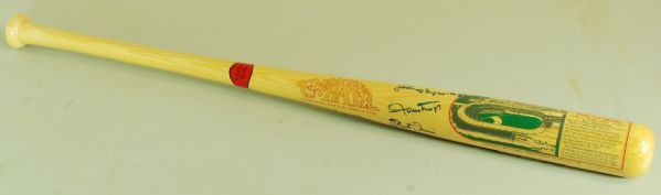 Multi-Signed Polo Grounds Commemorative Bat (7 Signatures) with Willie Mays