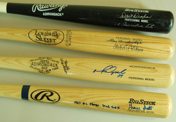 Signed Baseball Bats lot of 4 with Ray Dandridge