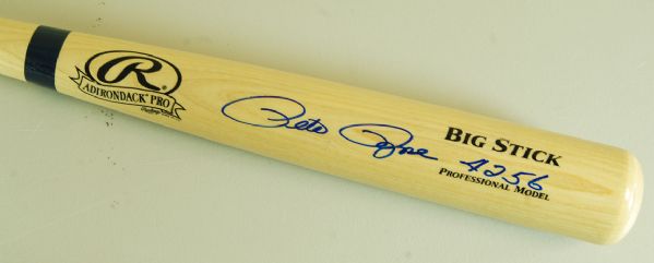 Pete Rose Signed Rawlings Bat 4256
