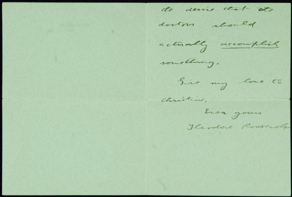 Theodore Roosevelt Signed Hand-Written Letter (1904) (PSA/DNA)