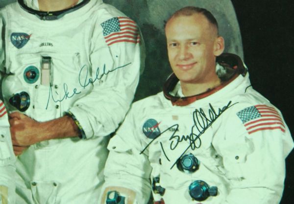 Apollo 11 Crew Signed Photo with Neil Armstrong, Michael Collins & Buzz Aldrin (PSA/DNA)