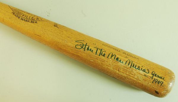 Stan Musial 1949 Game-Used Signed Louisville Slugger Bat Gamer 1949 (PSA/DNA 7.5)