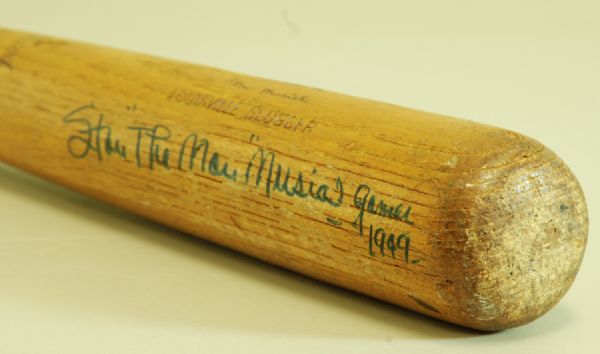 Stan Musial 1949 Game-Used Signed Louisville Slugger Bat Gamer 1949 (PSA/DNA 7.5)