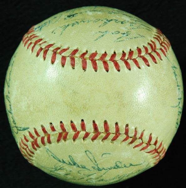 1955 Brooklyn Dodgers World Champs Team-Signed ONL Baseball with Campanella & Robinson (15) (PSA/DNA)