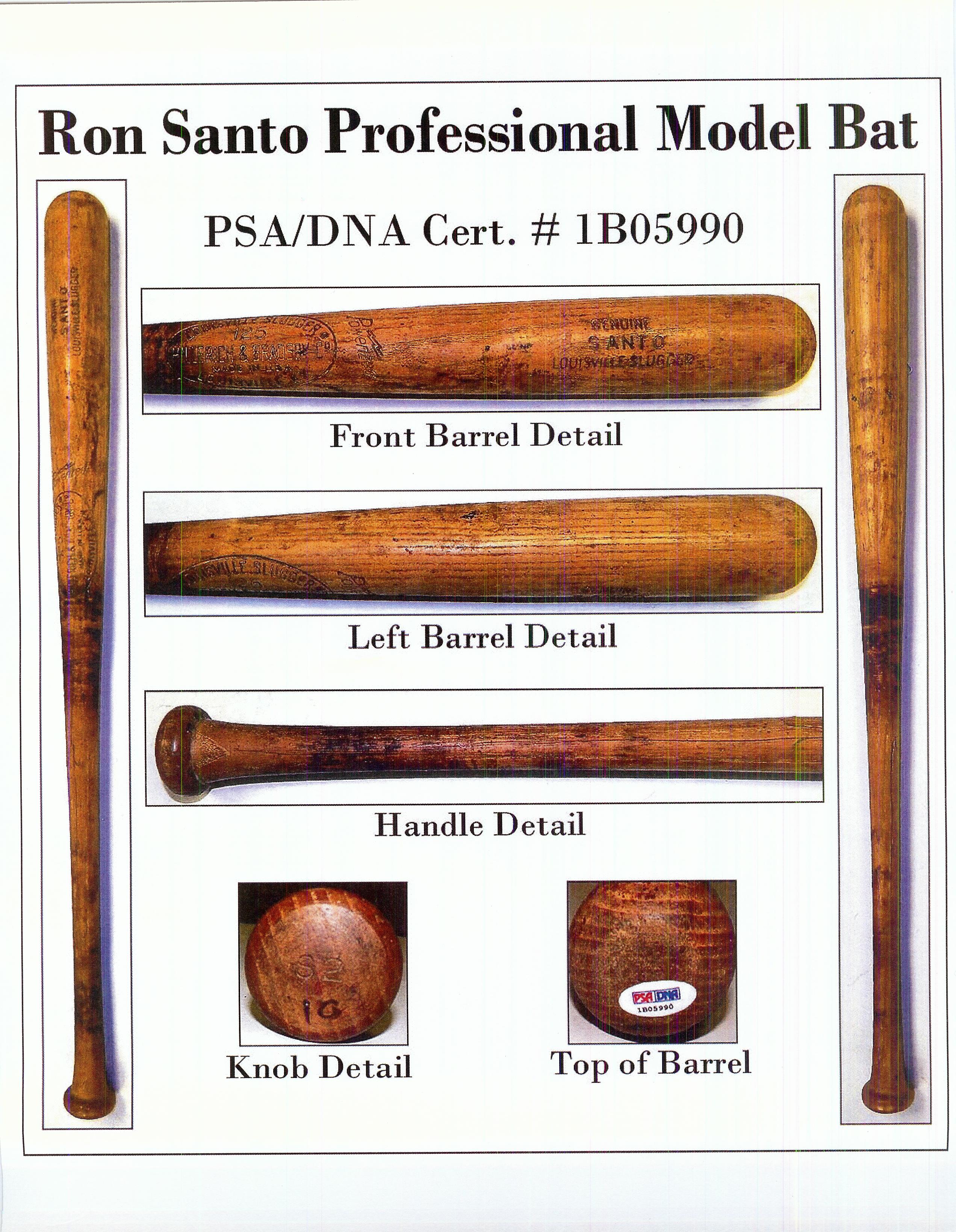 Lot Detail - Ron Santo 1965-68 Game-Used Louisville Slugger Bat (PSA/DNA GU  9)