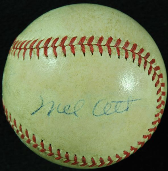 Mel Ott Signed ONL Baseball (PSA/DNA)