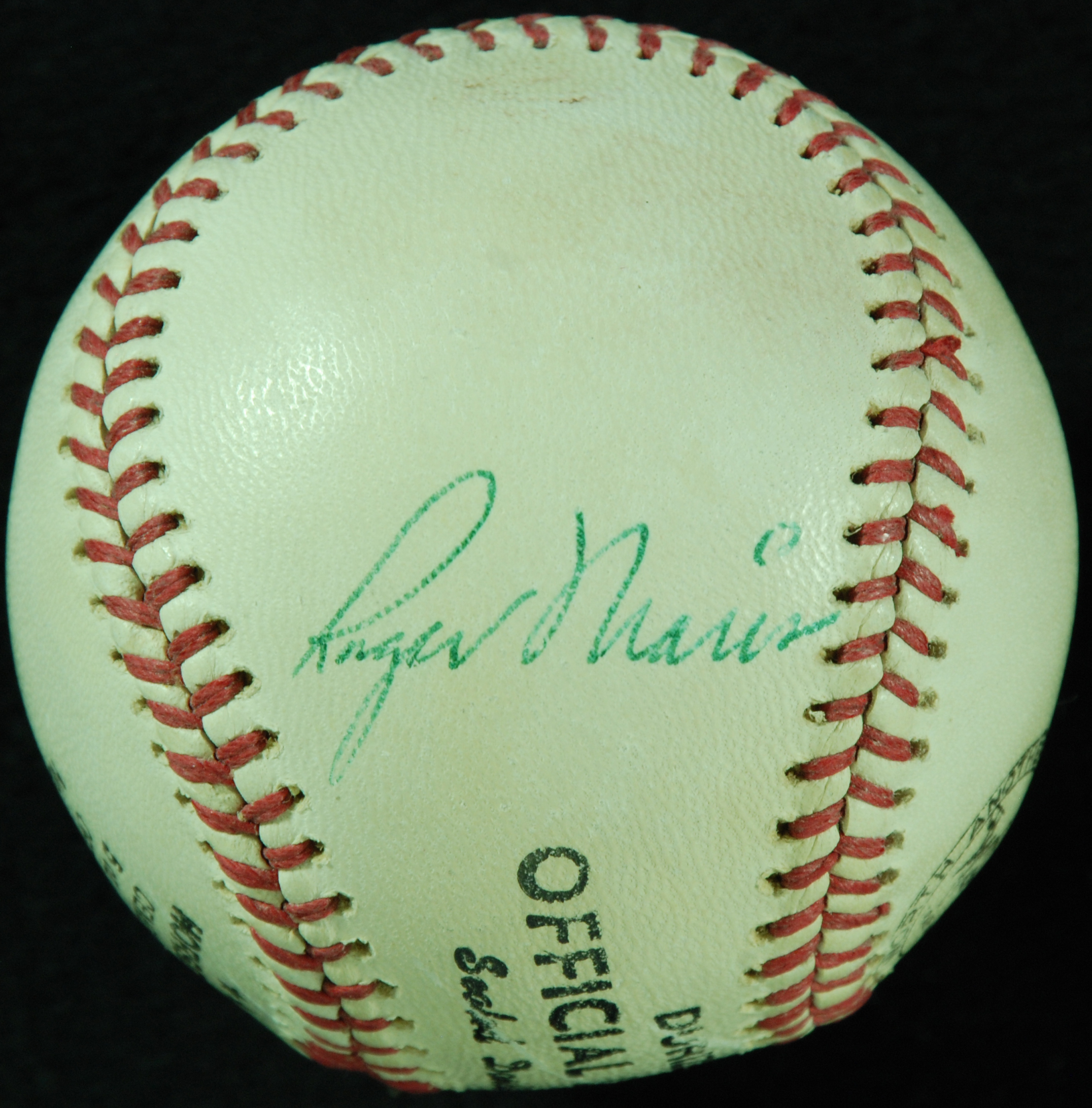roger maris autographed baseball