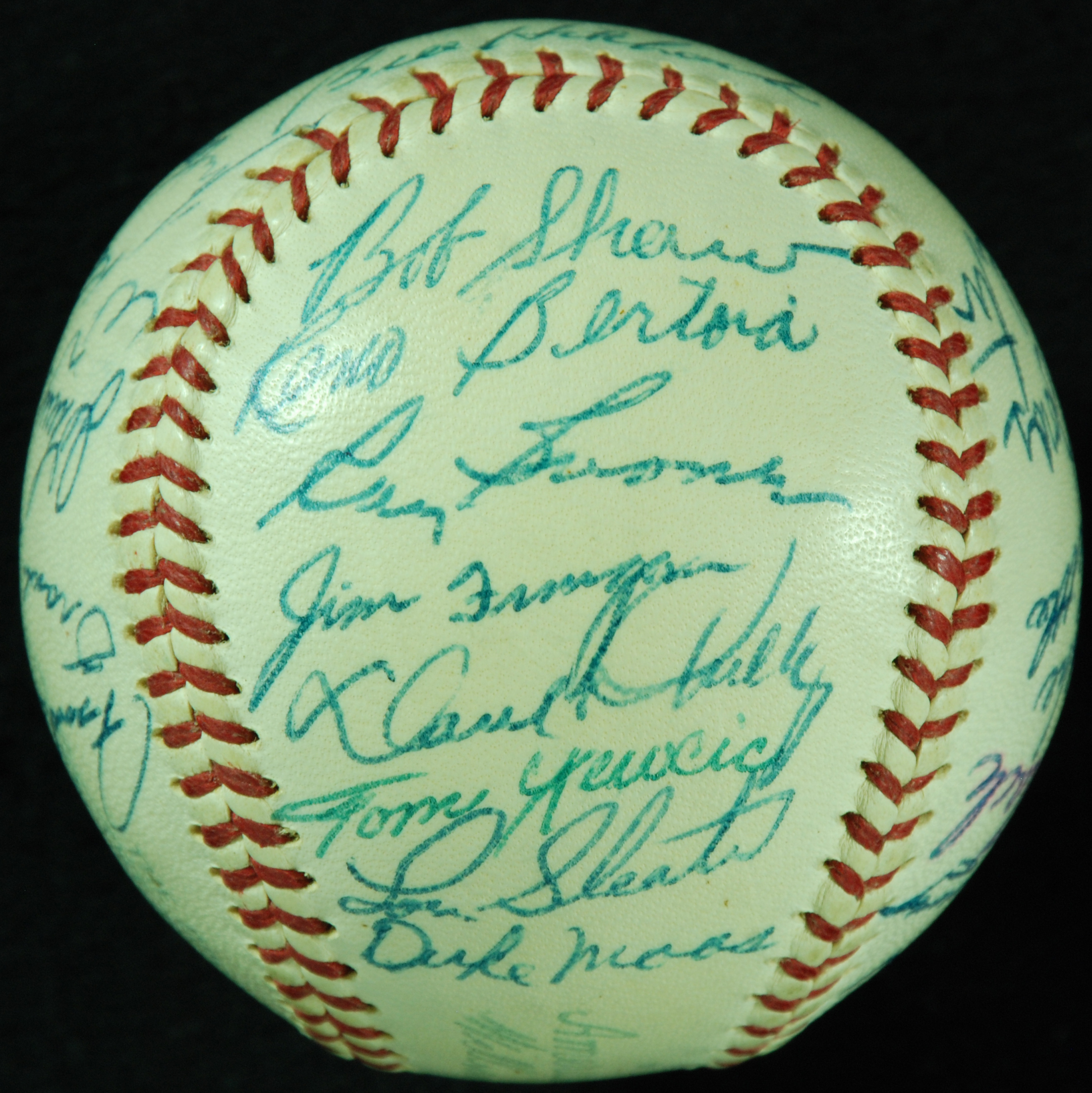 Lot Detail - 1957 Detroit Tigers Team-Signed OAL Baseball (29 Signatures)