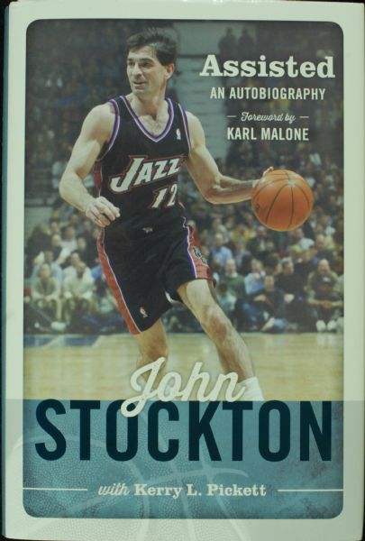 John Stockton Signed Assistsed Book (PSA/DNA)