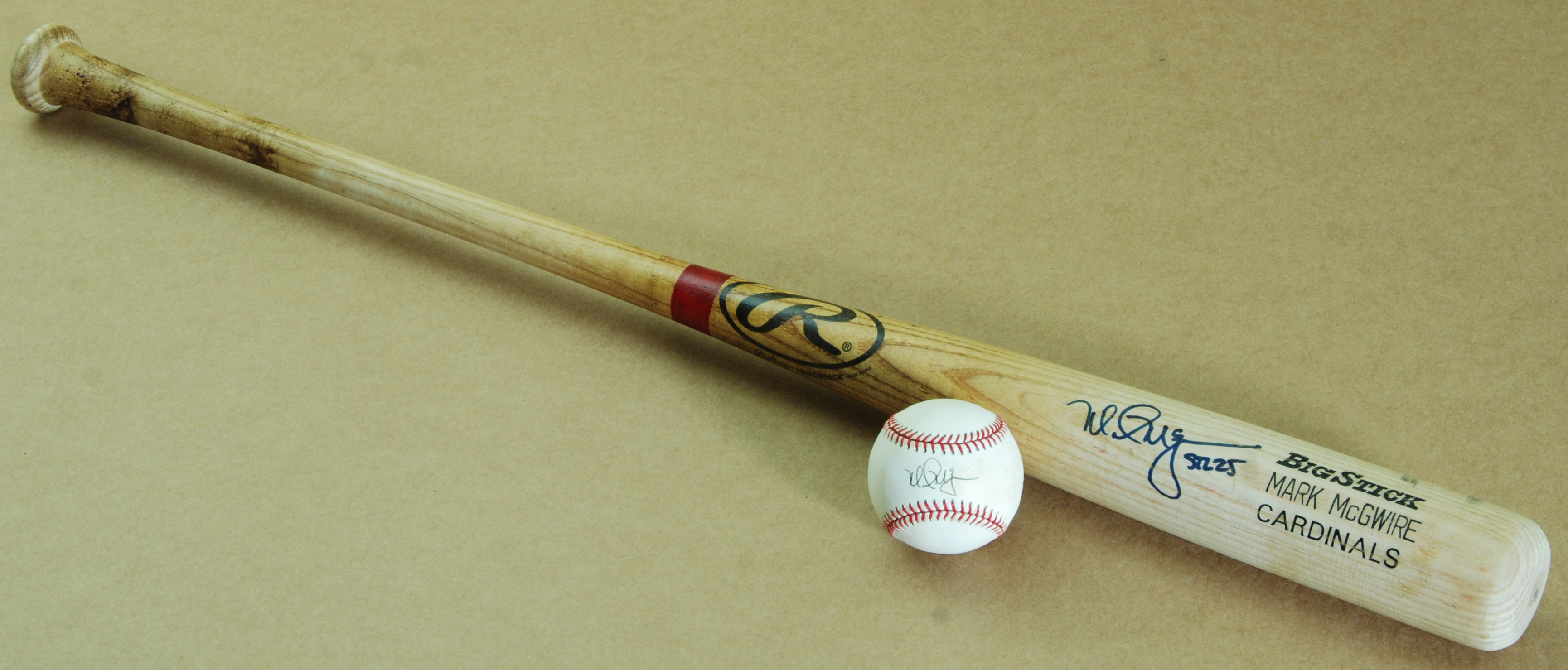 Lot Detail - Mark McGwire 1988 Game Used & Autographed Bat GU 9.5