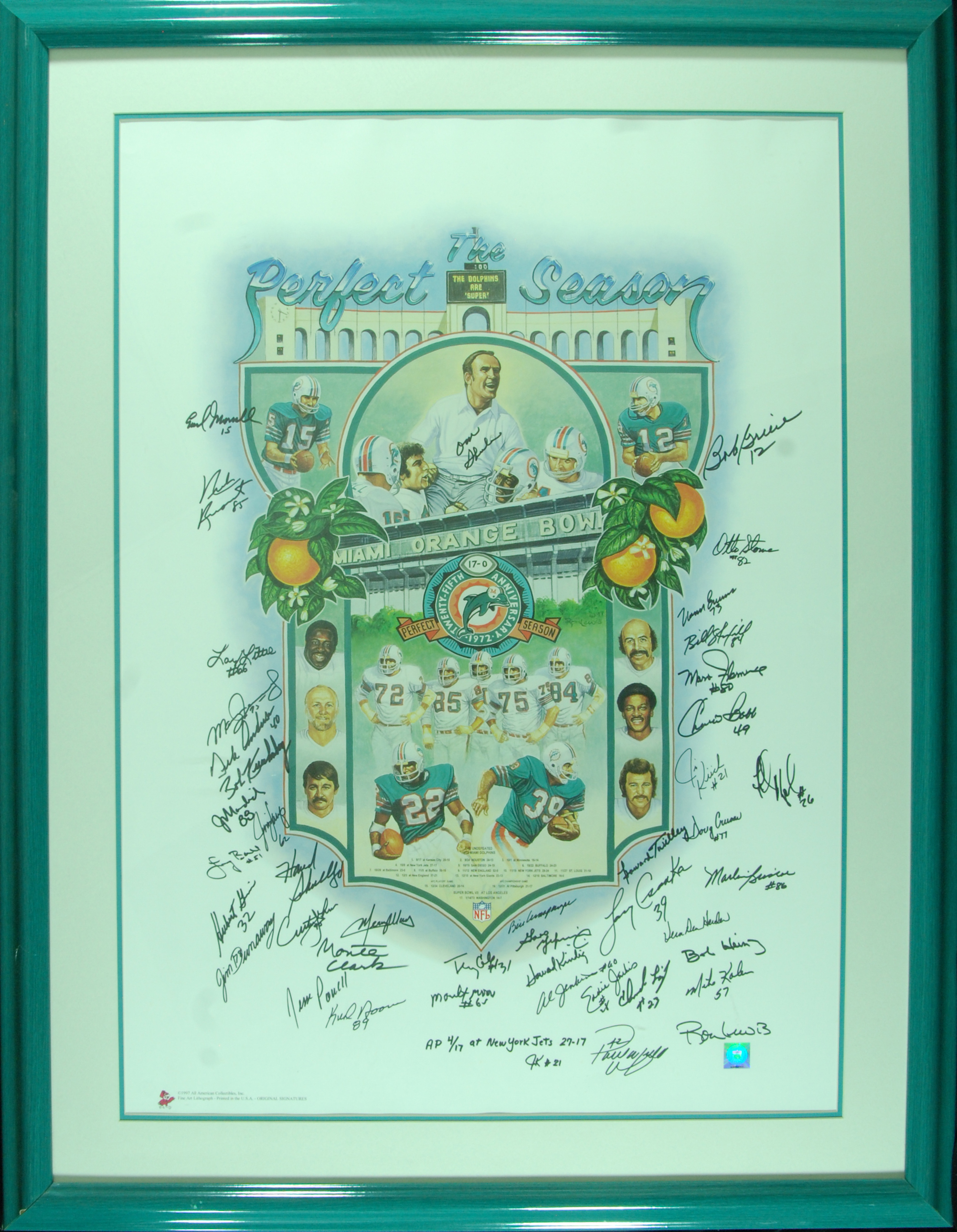 Lot Detail - 1972 MIAMI DOLPHINS PERFECT SEASON TEAM SIGNED