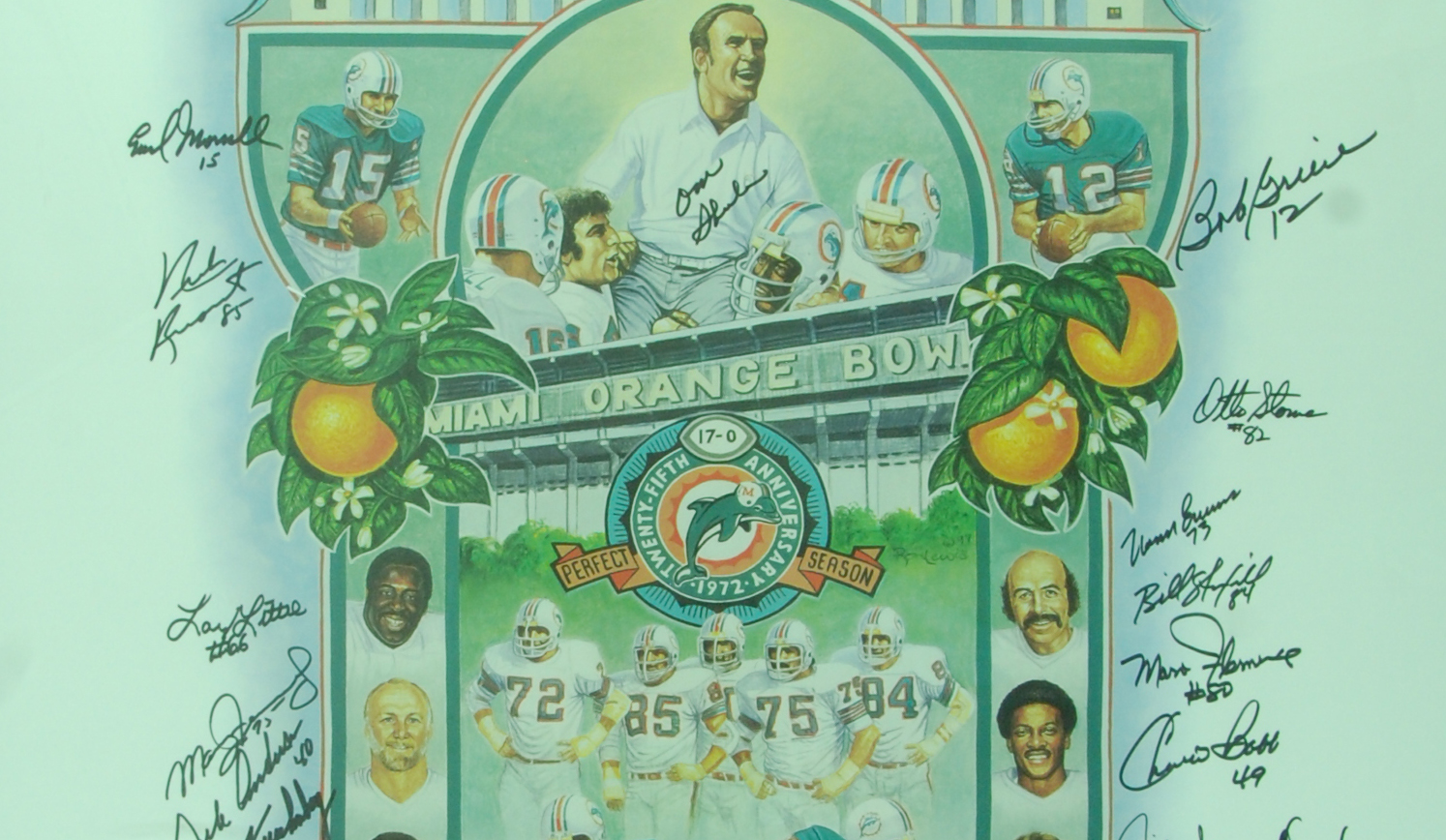 Lot Detail - 1972 Miami Dolphins Perfect Season Team Signed