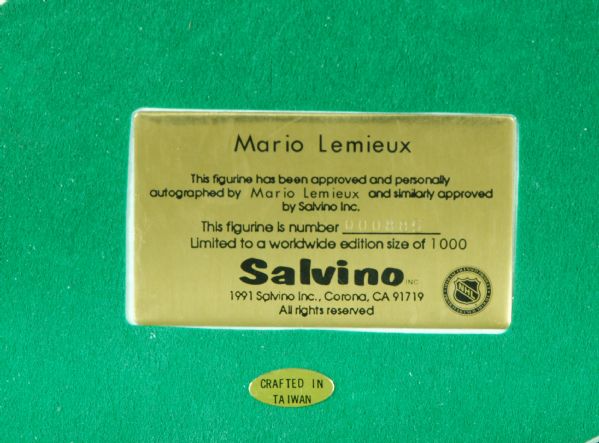 Mario Lemieux Signed Salvino Figurine