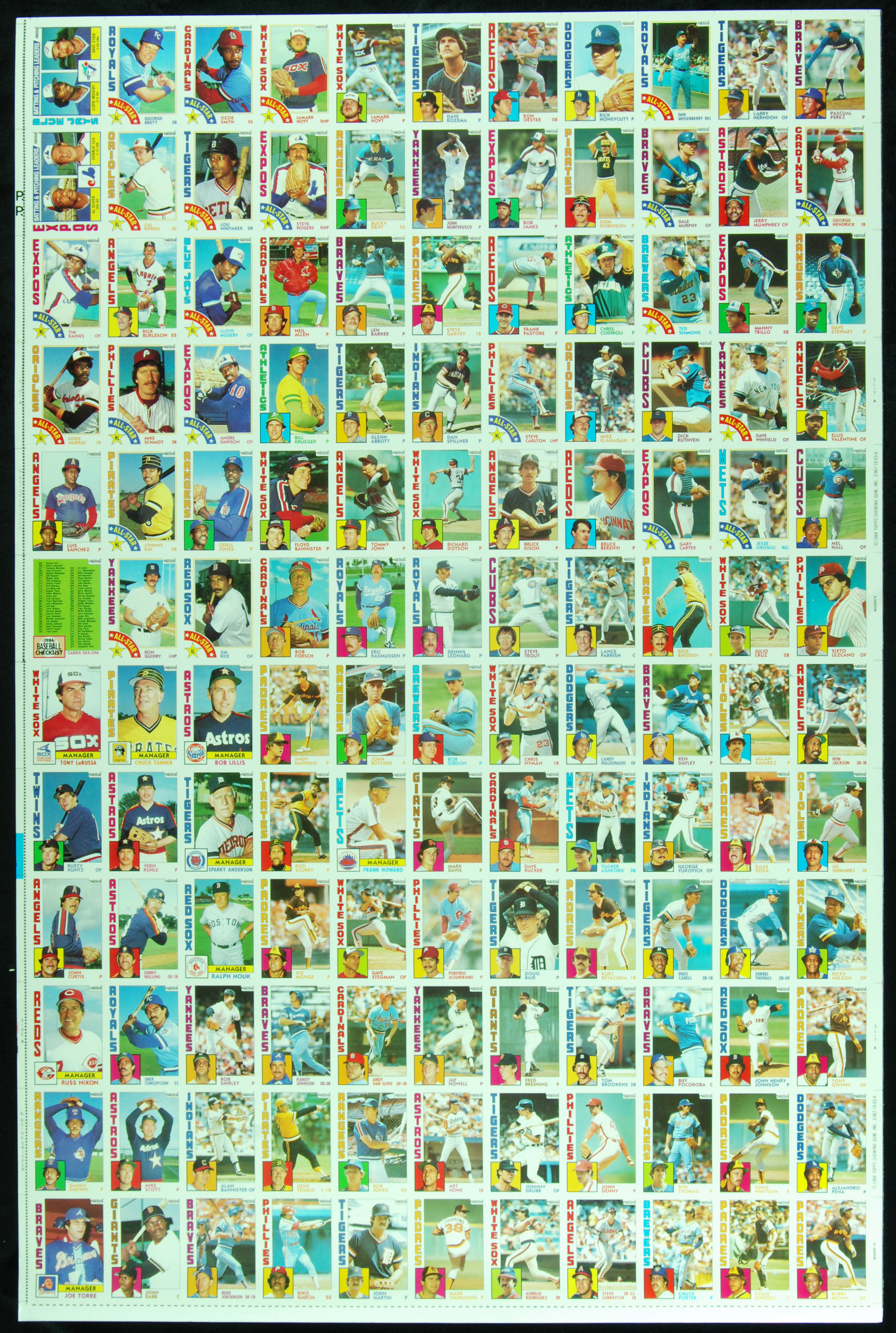 Lot Detail - 1977 Topps Baseball Uncut Sheet