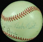 Babe Ruth Single-Signed Official League Baseball (PSA/DNA)