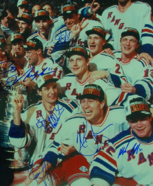 1994 New sold York Rangers Signed Celebration 16x20 Photo AUTHENTIC