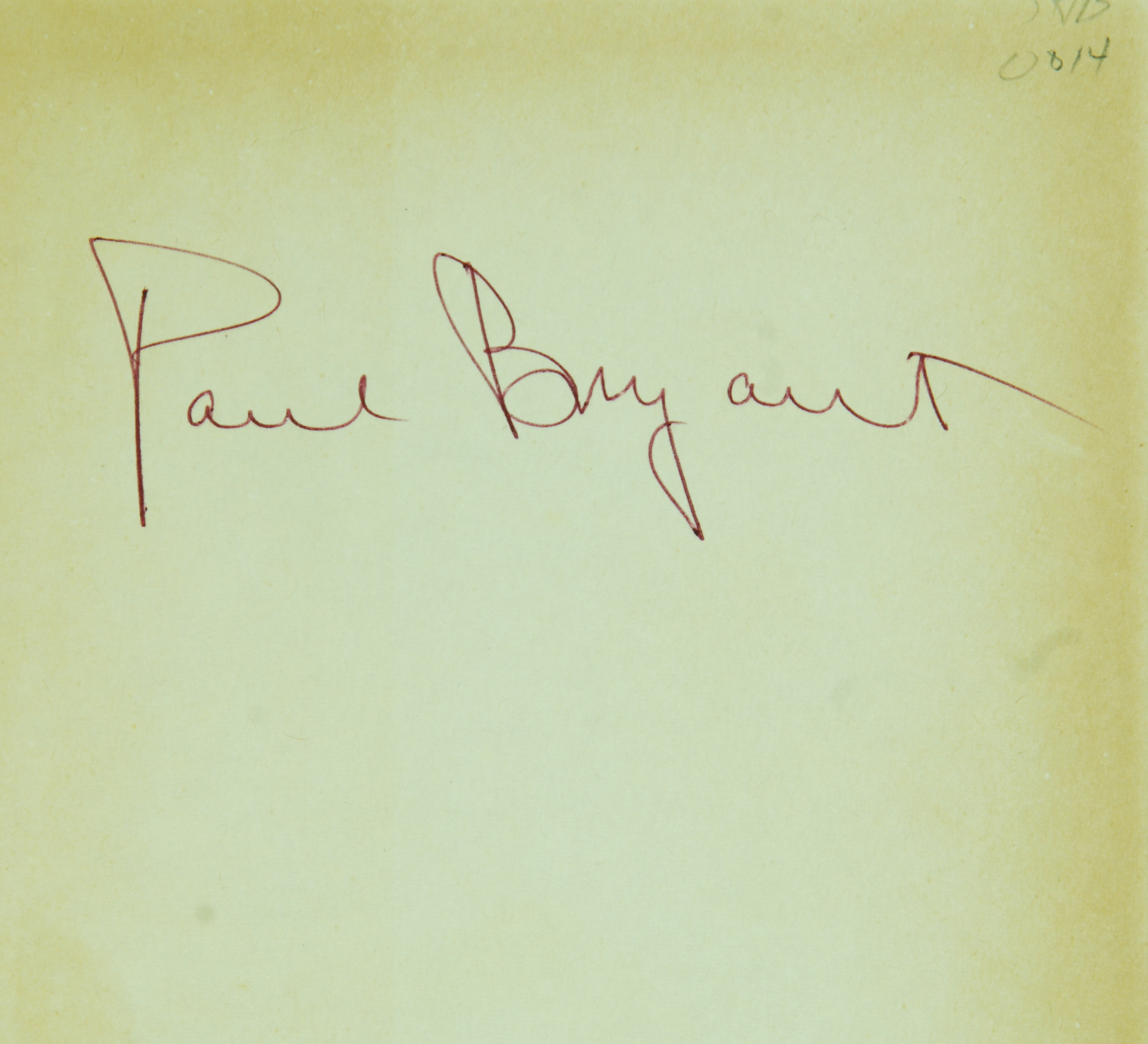 Bear bryant sale signature