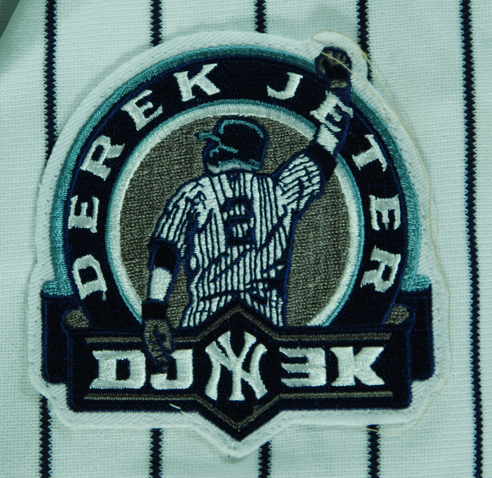 New York Yankees #2 Derek Jeter Retired Number 3 Round Patch