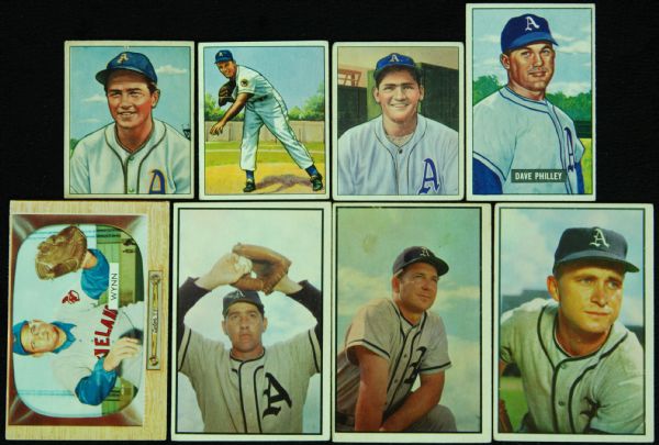 1950s Bowman Baseball Sample Lot With Early Wynn (142)