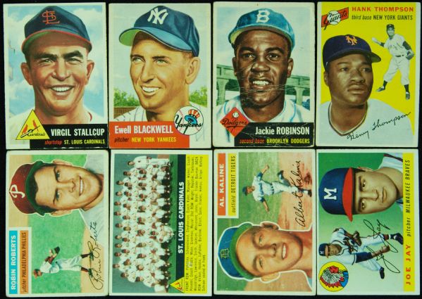 Mid-1950s Topps Baseball Sample Lot With Hall of Famers (129)