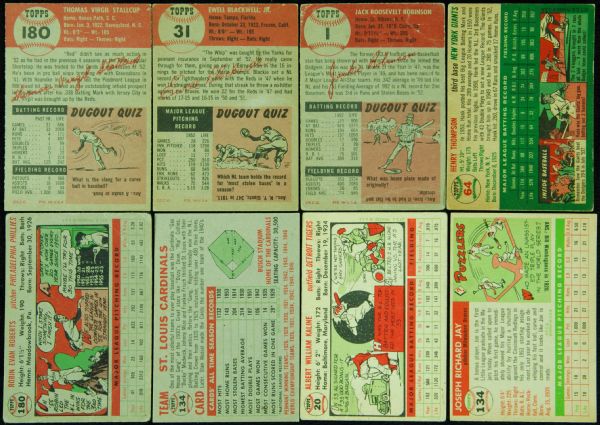 Mid-1950s Topps Baseball Sample Lot With Hall of Famers (129)