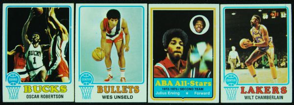 1973-74 Topps Basketball Grouping With Hall of Famers (480)