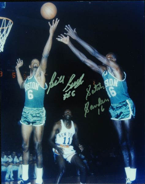 Bill Russell & Satch Sanders Signed 8x10 Photo