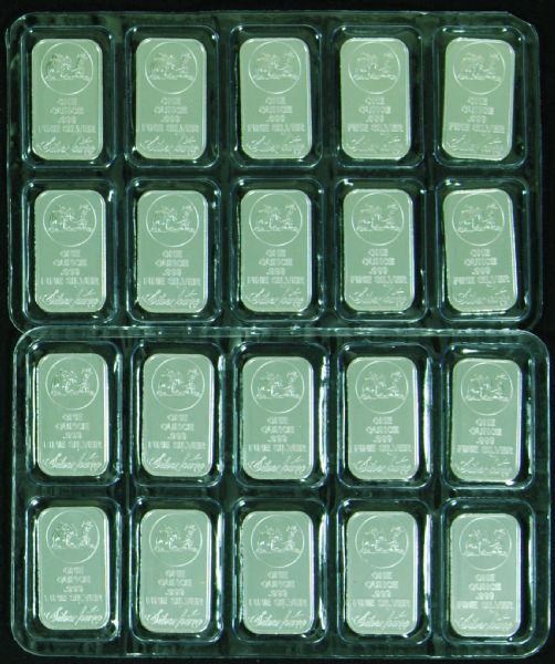 20 One-Ounce Silvertowne Silver Bars (20)