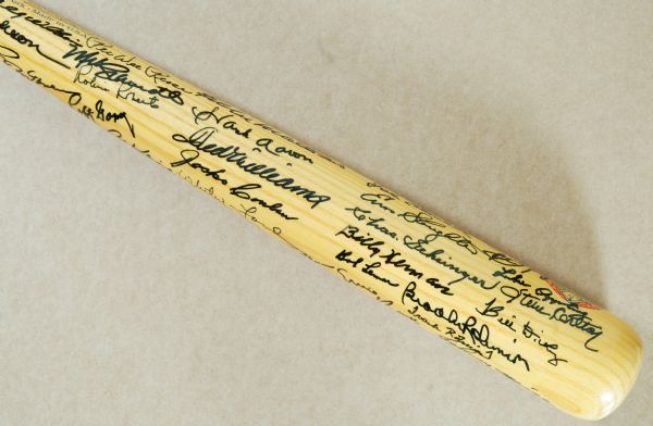 Stunning Multi-Signed HOFer Cooperstown Bat (63 Signatures) with Mantle, Williams (PSA/DNA)