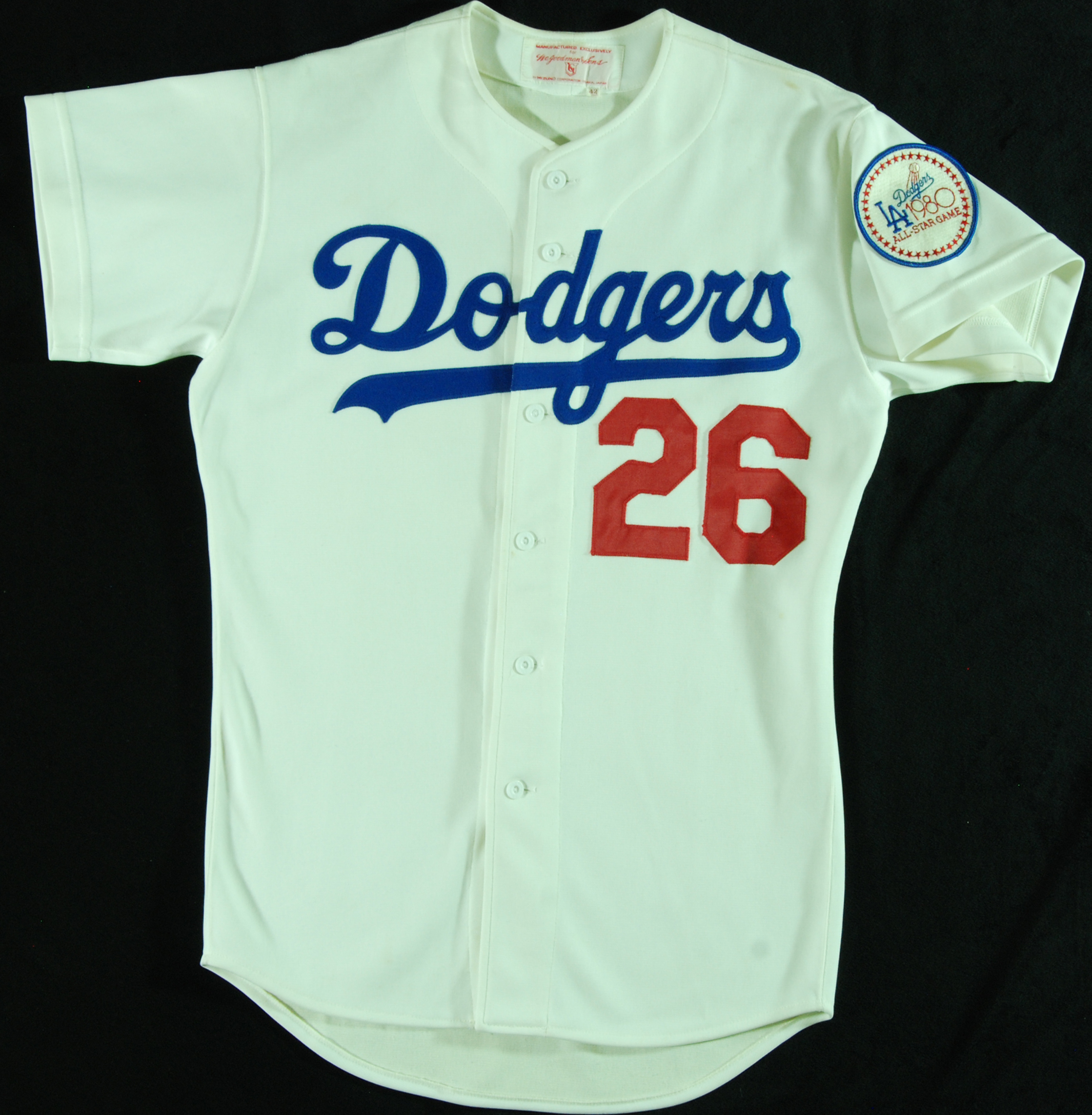 Lot Detail - Red Adams 1980 Game-Worn Los Angeles Dodgers Jersey