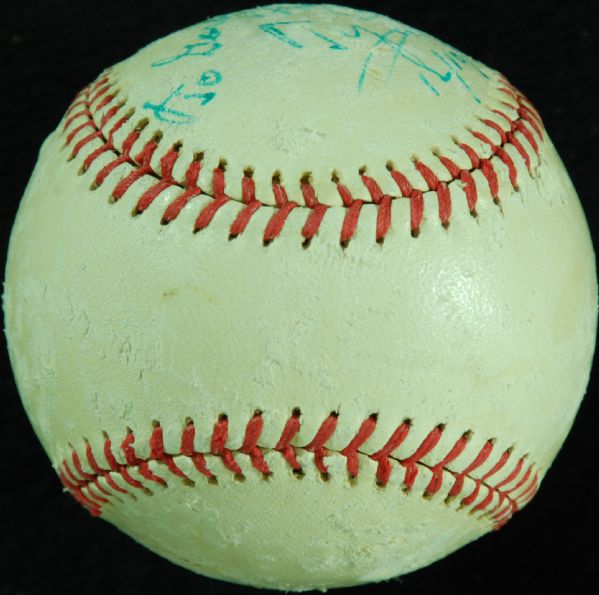 Ty Cobb Single-Signed Rawlings Baseball Dated 12/10/53 (JSA)