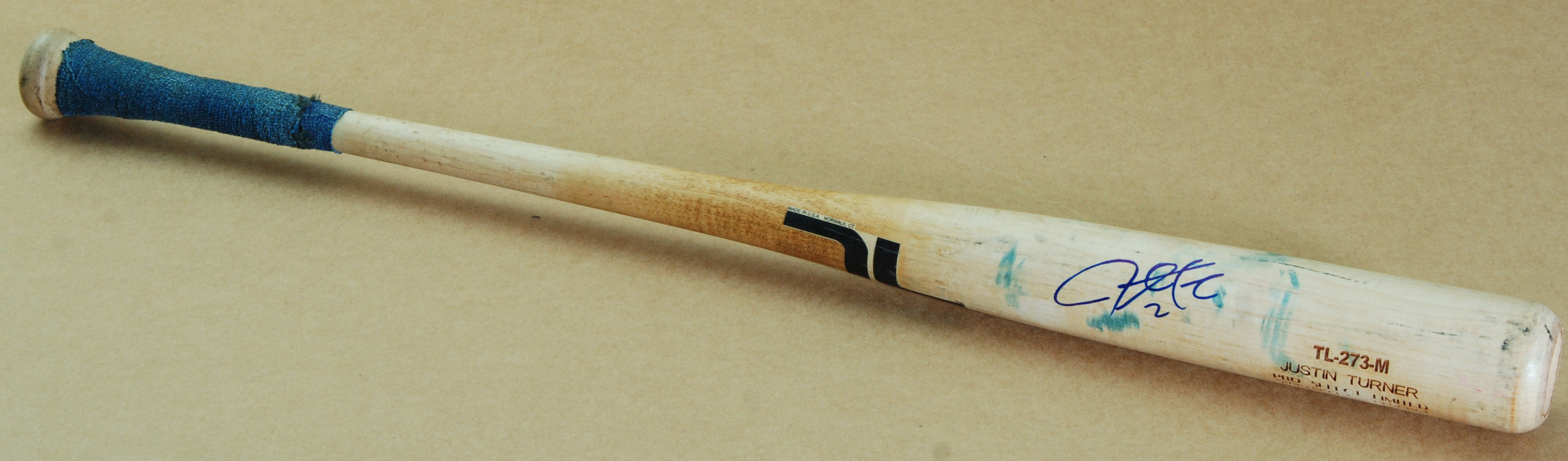 Lot Detail - Justin Turner Signed Game-Used Tucci Lumber Bat (PSA/DNA)