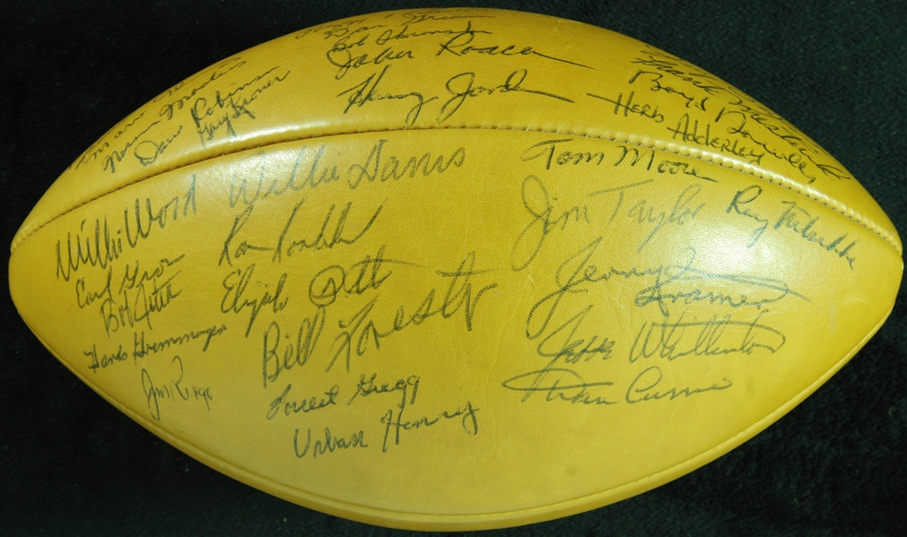 1963 Green Bay Packers Team-Signed Football (45) (PSA/DNA)