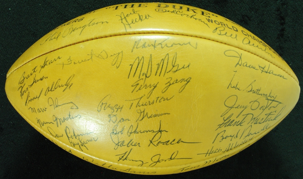 1963 Green Bay Packers Team-Signed Football (45) (PSA/DNA)