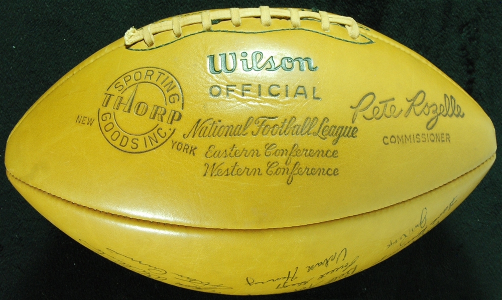 1963 Green Bay Packers Team-Signed Football (45) (PSA/DNA)