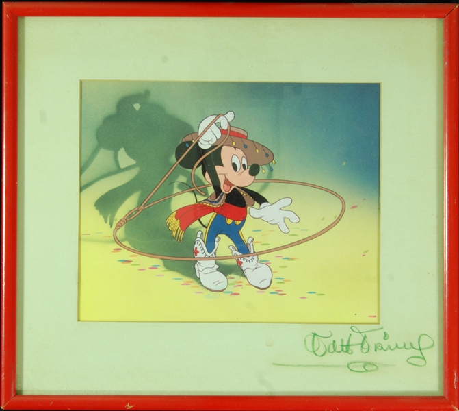 Walt Disney Signed Mickey Mouse 8x10 Production Cel (PSA/DNA)