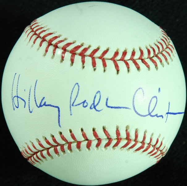 Hillary Rodham Clinton Single-Signed OML Baseball (JSA)