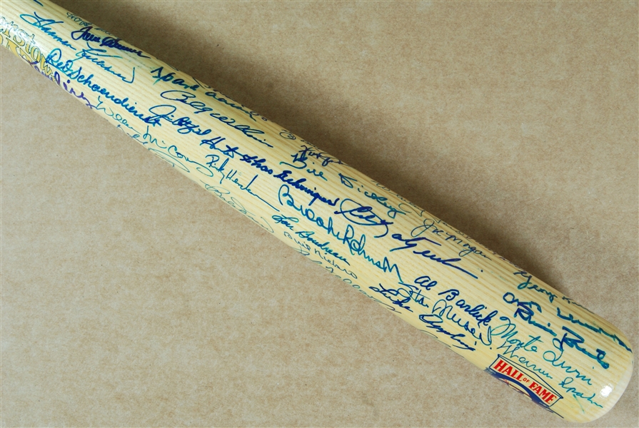 Amazing HOFer Multi-Signed Cooperstown Bat (100) with Mantle, Williams (JSA)