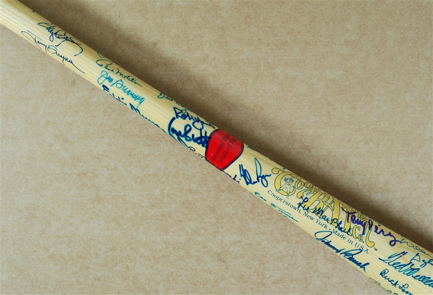 Amazing HOFer Multi-Signed Cooperstown Bat (100) with Mantle, Williams (JSA)