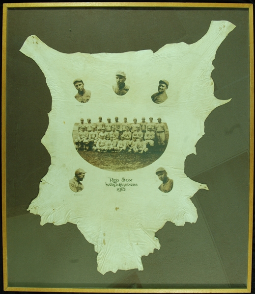 1915 Boston Red Sox World Champions Leather Display