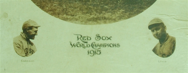 1915 Boston Red Sox World Champions Leather Display