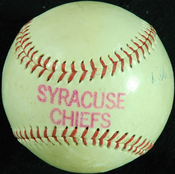 Thurman Munson Pre-Rookie Single-Signed Syracuse Chiefs Baseball (PSA/DNA)