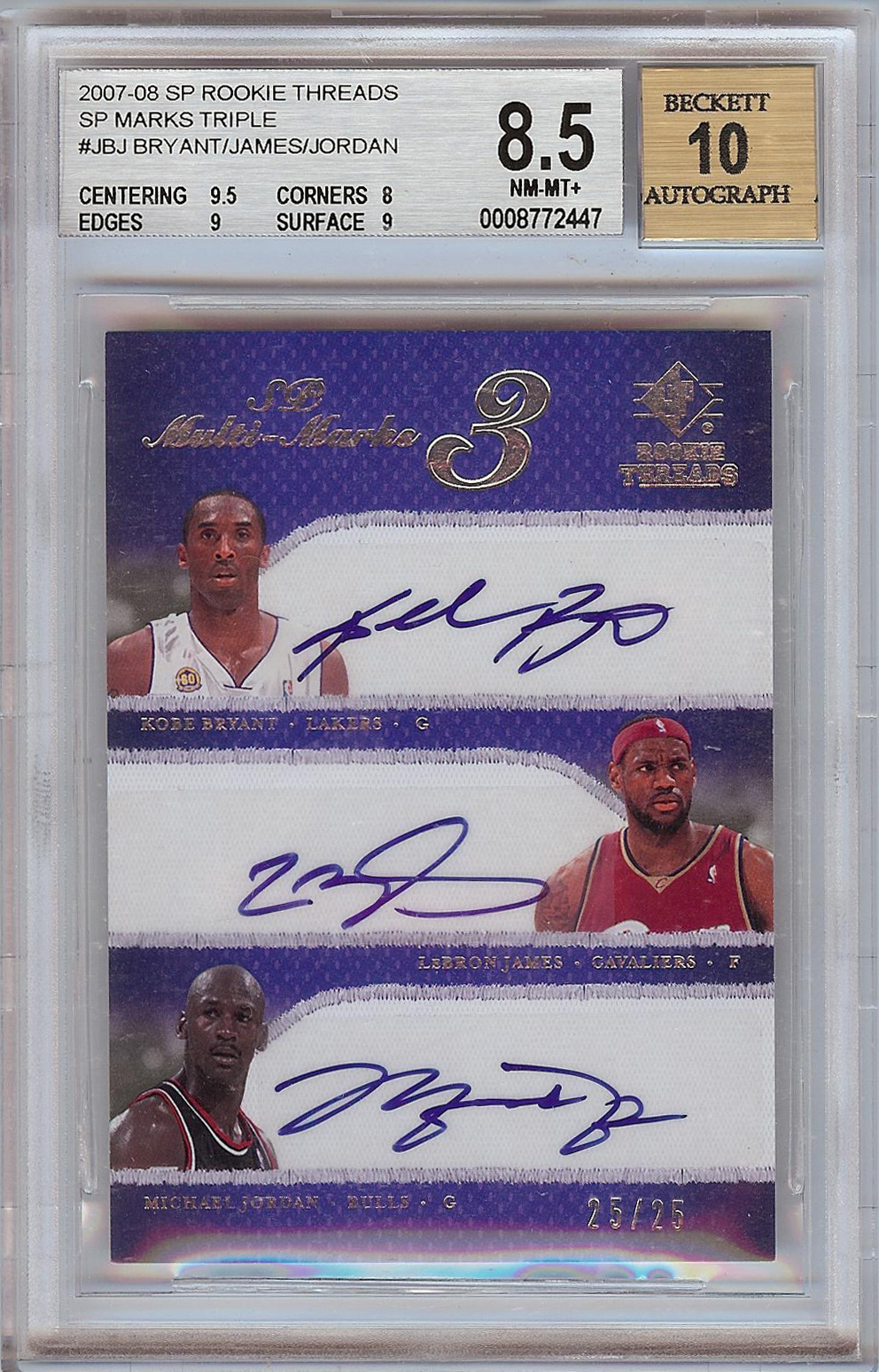 Rare Michael Jordan, LeBron James, Kobe Bryant Autographed Card Up For  Auction