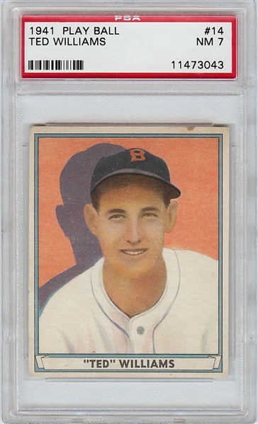 1941 Play Ball Ted Williams No. 14 PSA 7
