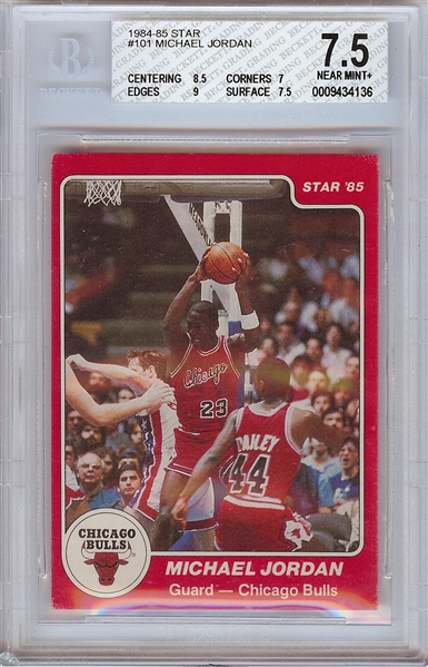 1984-85 Star Co. Michael Jordan XRC No. 101 BGS 7.5