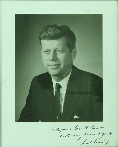 John F. Kennedy Signed 10.5x13.5 Photo (Graded PSA/DNA 9)