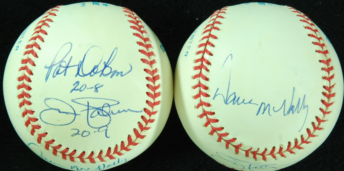 1971 Baltimore Orioles Starting Pitchers Multi-Signed Baseballs Pair (2) (20-Game Winners)